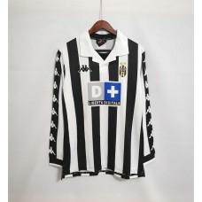 Juventus 99/00 Home Black&White Long Sleeve Soccer Jersey